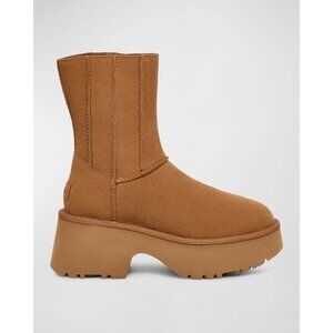 UGG Classic Twin Seam New Heights Suede Zip Boots in Chestnut Women's size 8 New